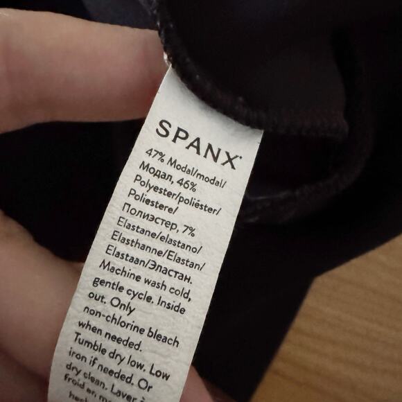 SPANX AirEssentials Half Zip Pullover Sweatshirt Very Black XS - Picture 11 of 12